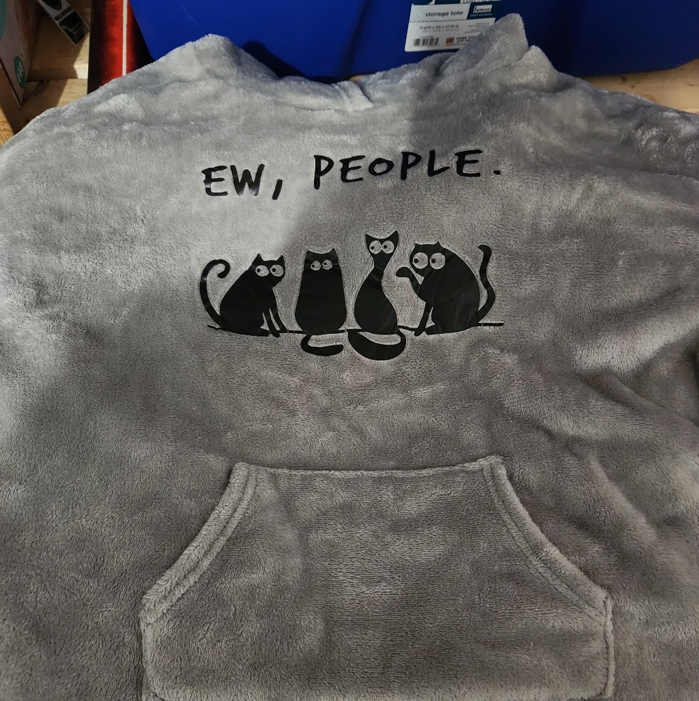 Gray Cat-Themed Hoodie for Cat Lovers